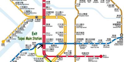 Taipejas galvenā dzelzceļa stacija map