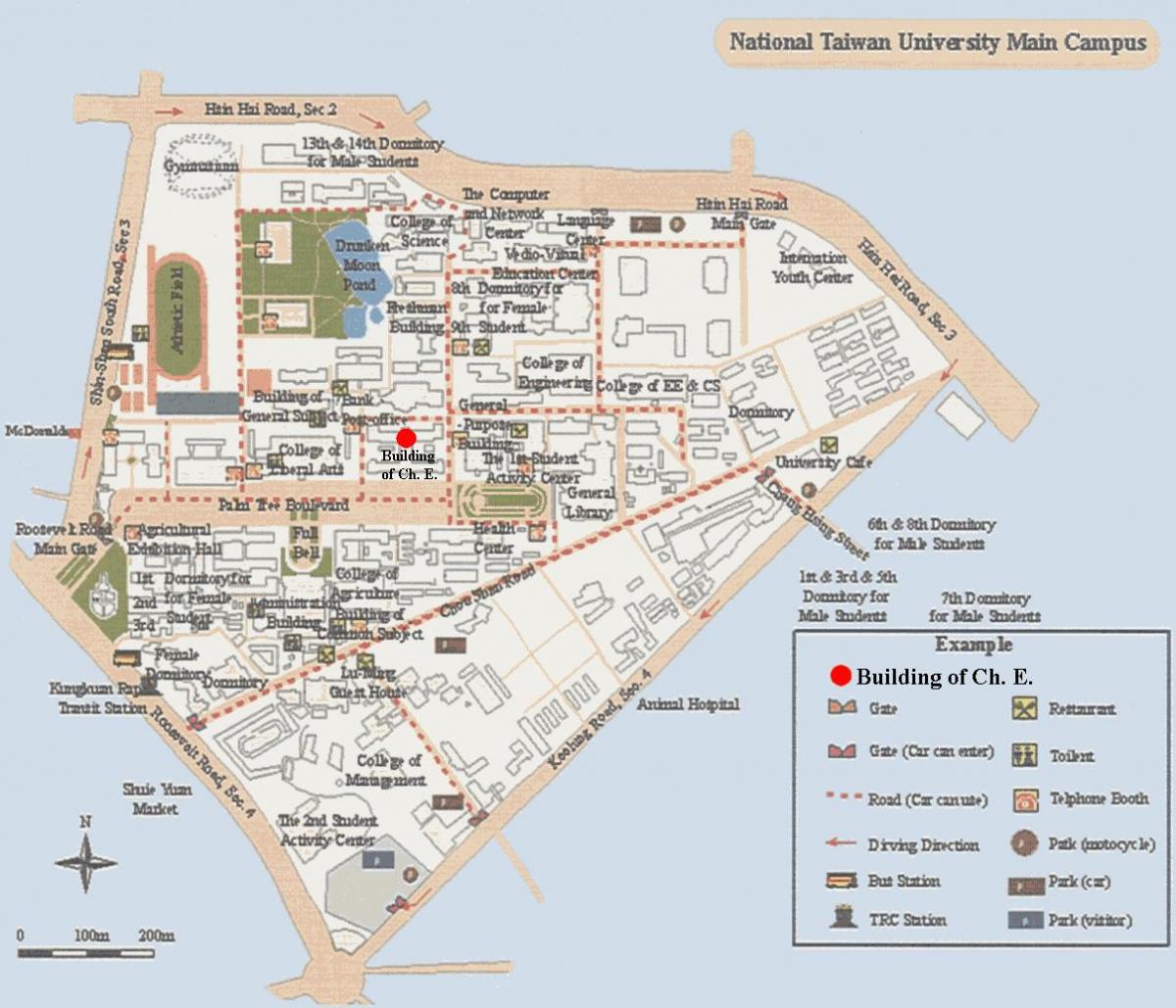 valsts taivānas universitātes campus kartes