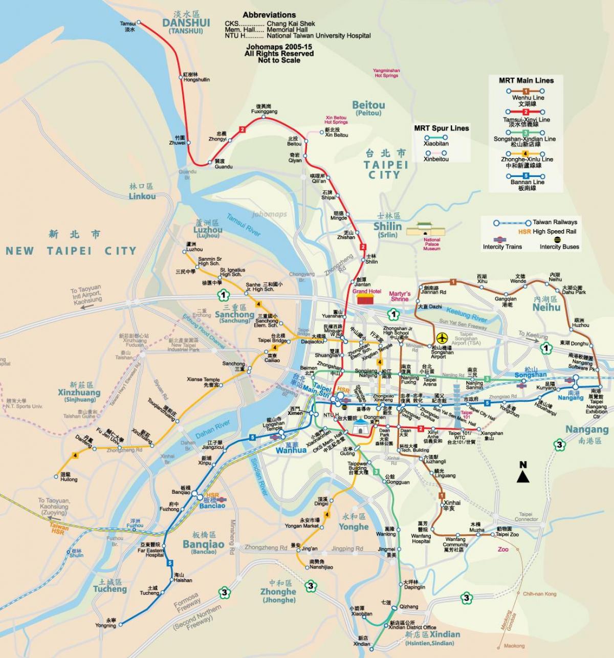 karte, Taipei ceļu
