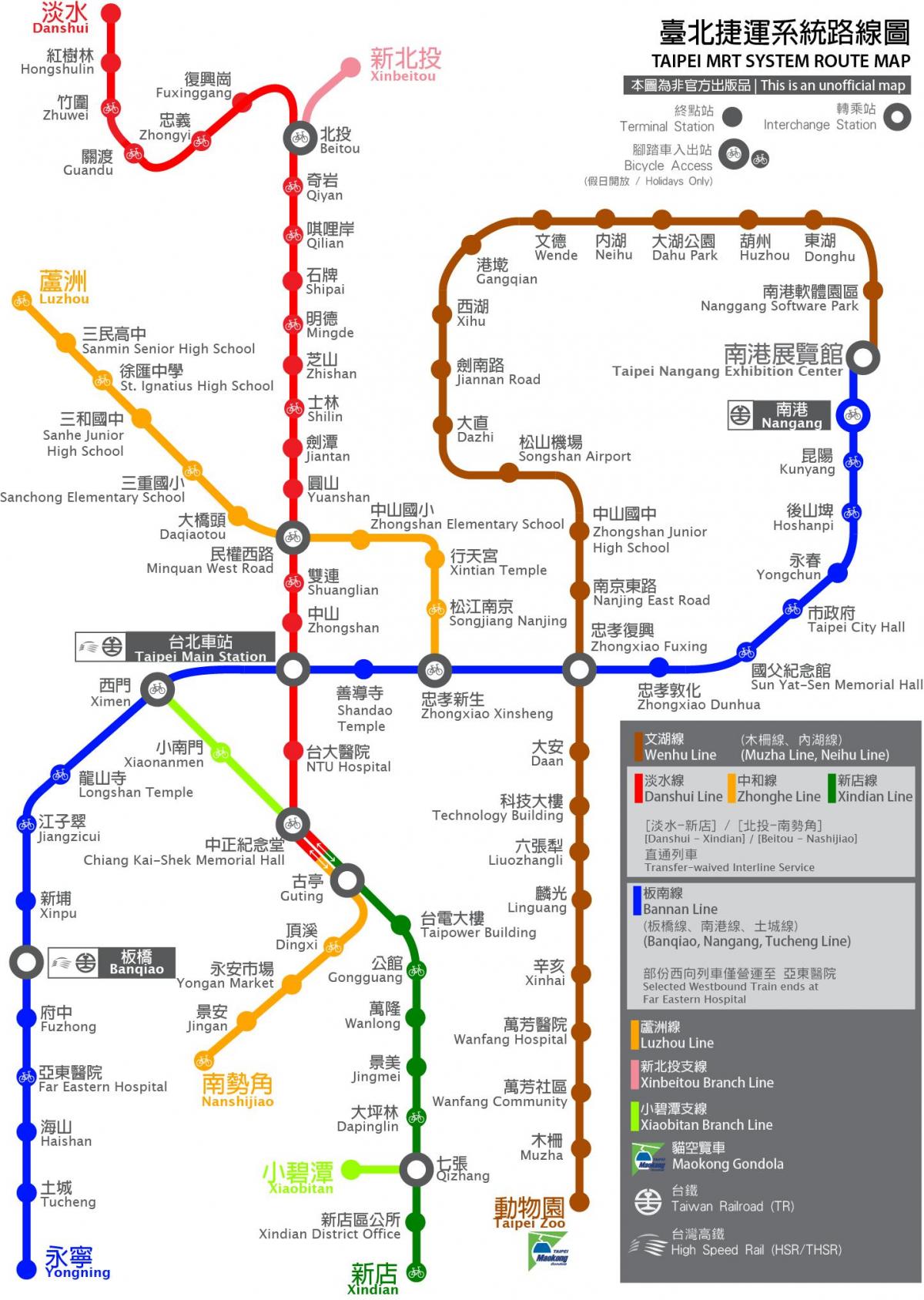 thsr Taipei station karte