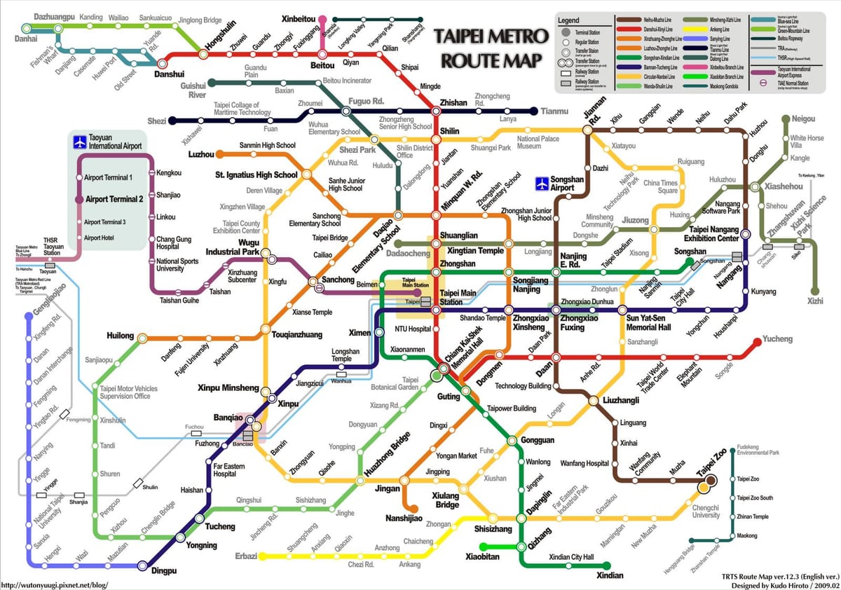 metro Taipei karte