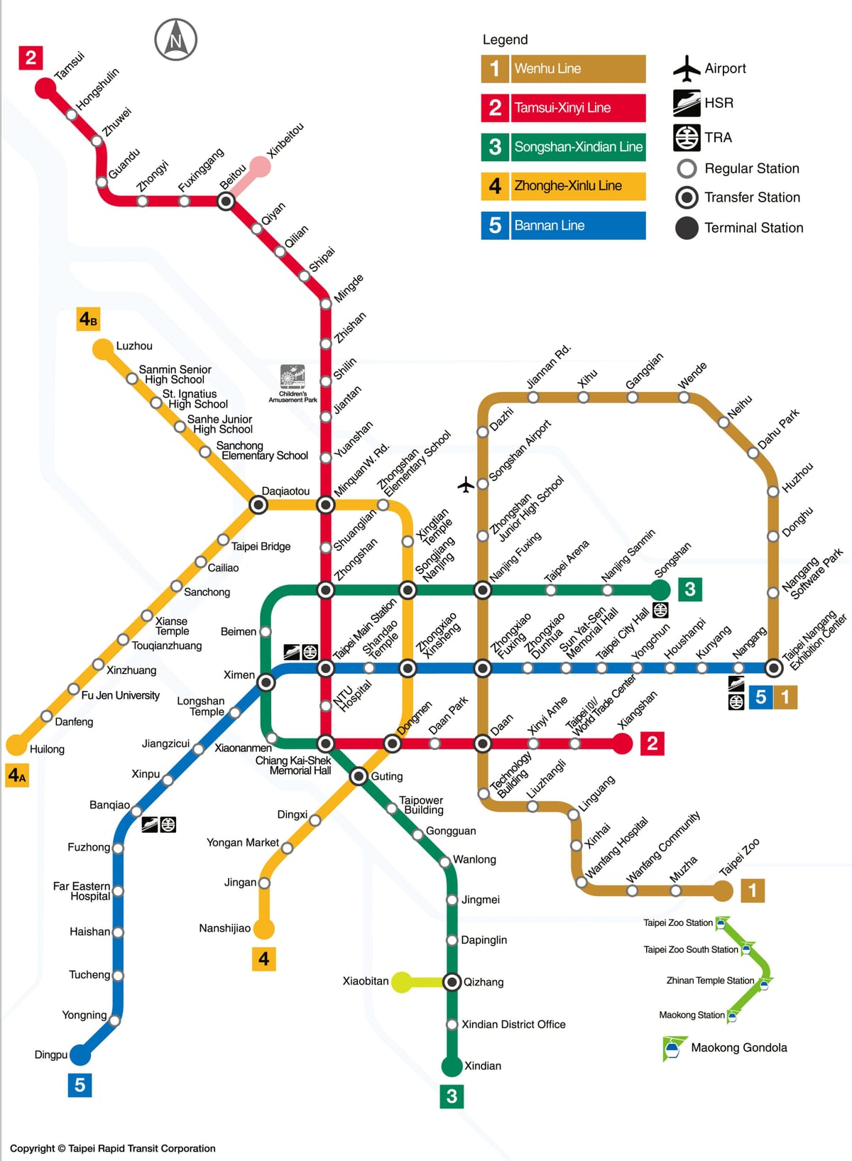 Taipei maršruta karte