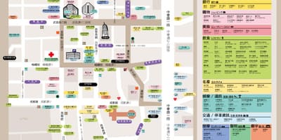 Ximending iepirkšanās rajona karte