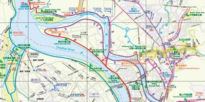 Karte, Taipei velosipēdu ceļu