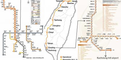 Karte, Taipei ātrgaitas dzelzceļa stacijas