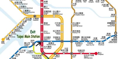 Taipejas galvenā dzelzceļa stacija map